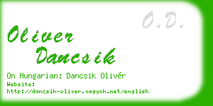 oliver dancsik business card